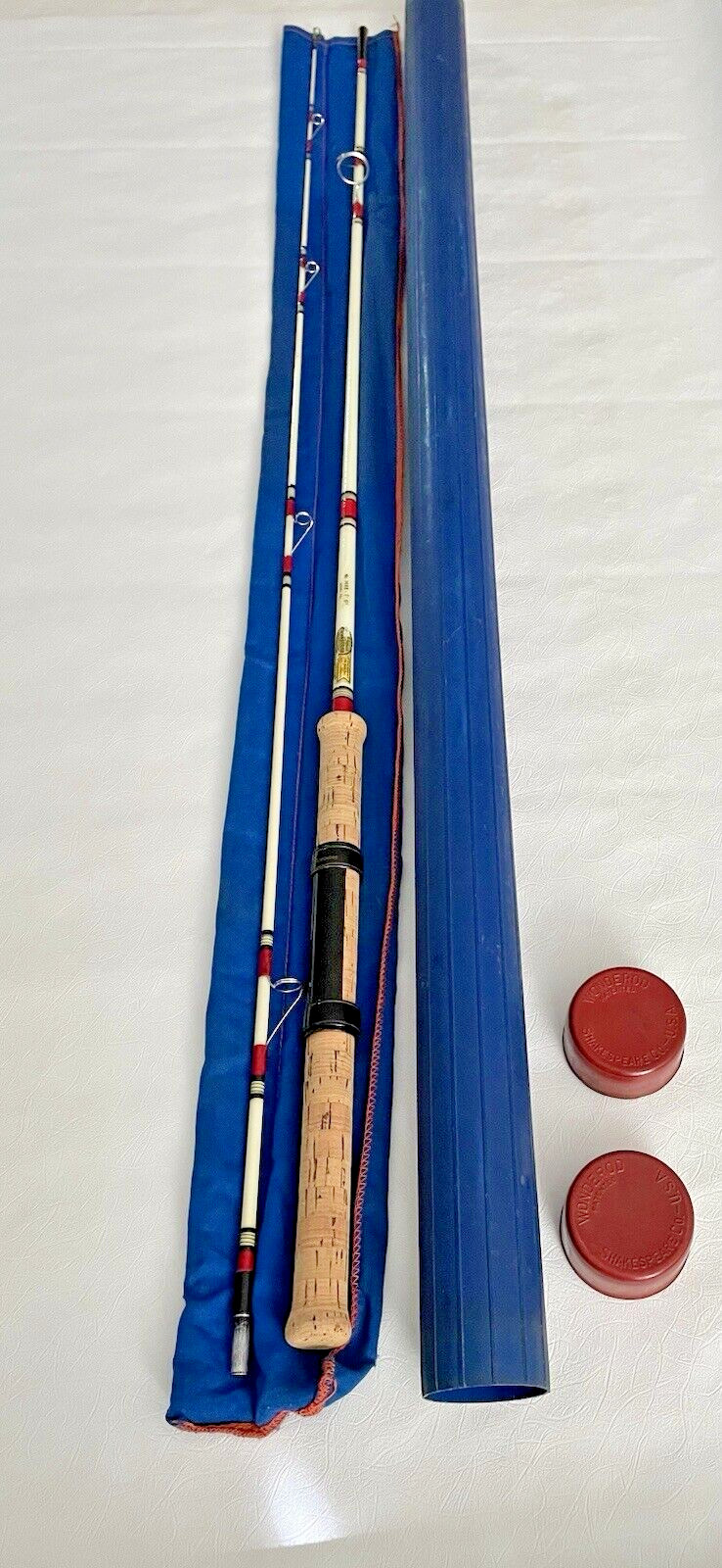 Vintage Shakespeare 1468 FBG (1959) 7ft Spinning Rod with Sock and Case