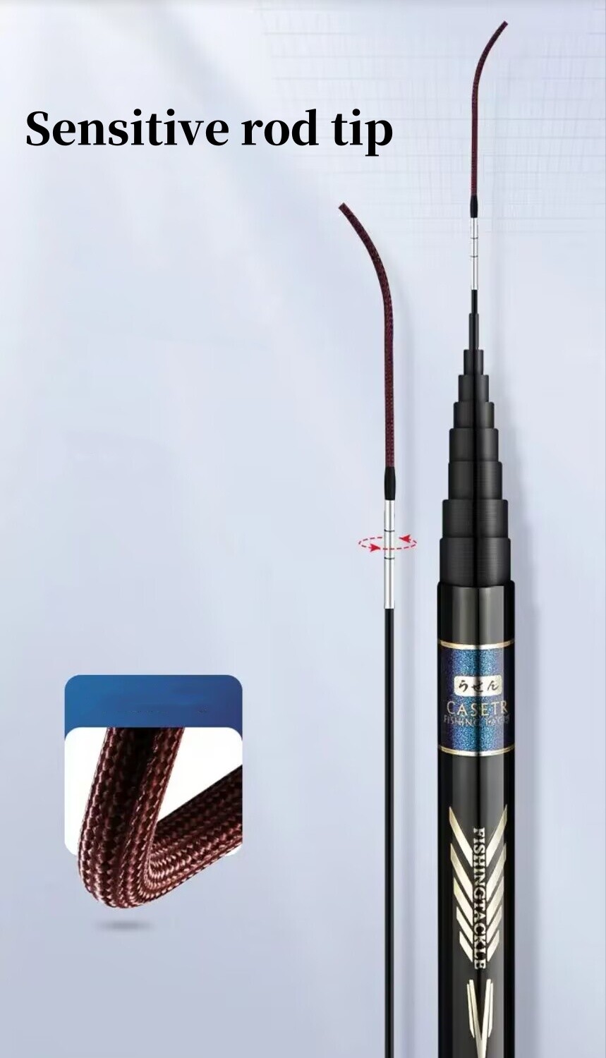 Carbon Fiber Fishing Rod Telescopic Ultra-light 3.6m 4.5m 5.4m 8m 9m Stream Rods