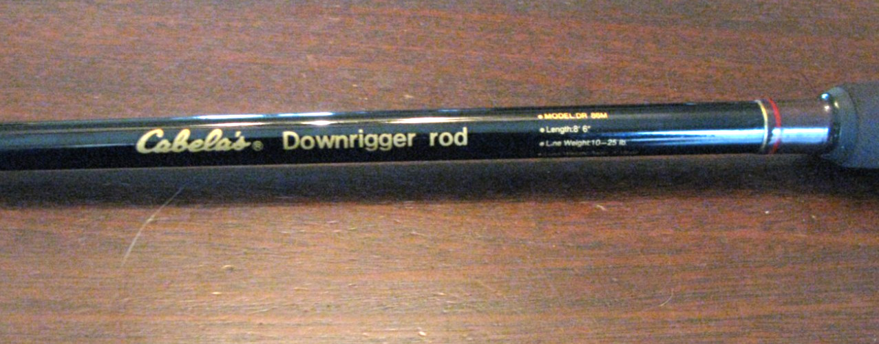 Cabela’s 8’6″ Downrigger Rod DR 86M, 2 Piece, Medium Power, 10 to 25lb – EUC