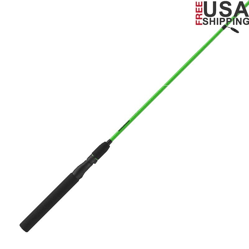 Durable 2-Piece Fiberglass Spinning Fishing Rod Medium-Light Power Trout Bass US