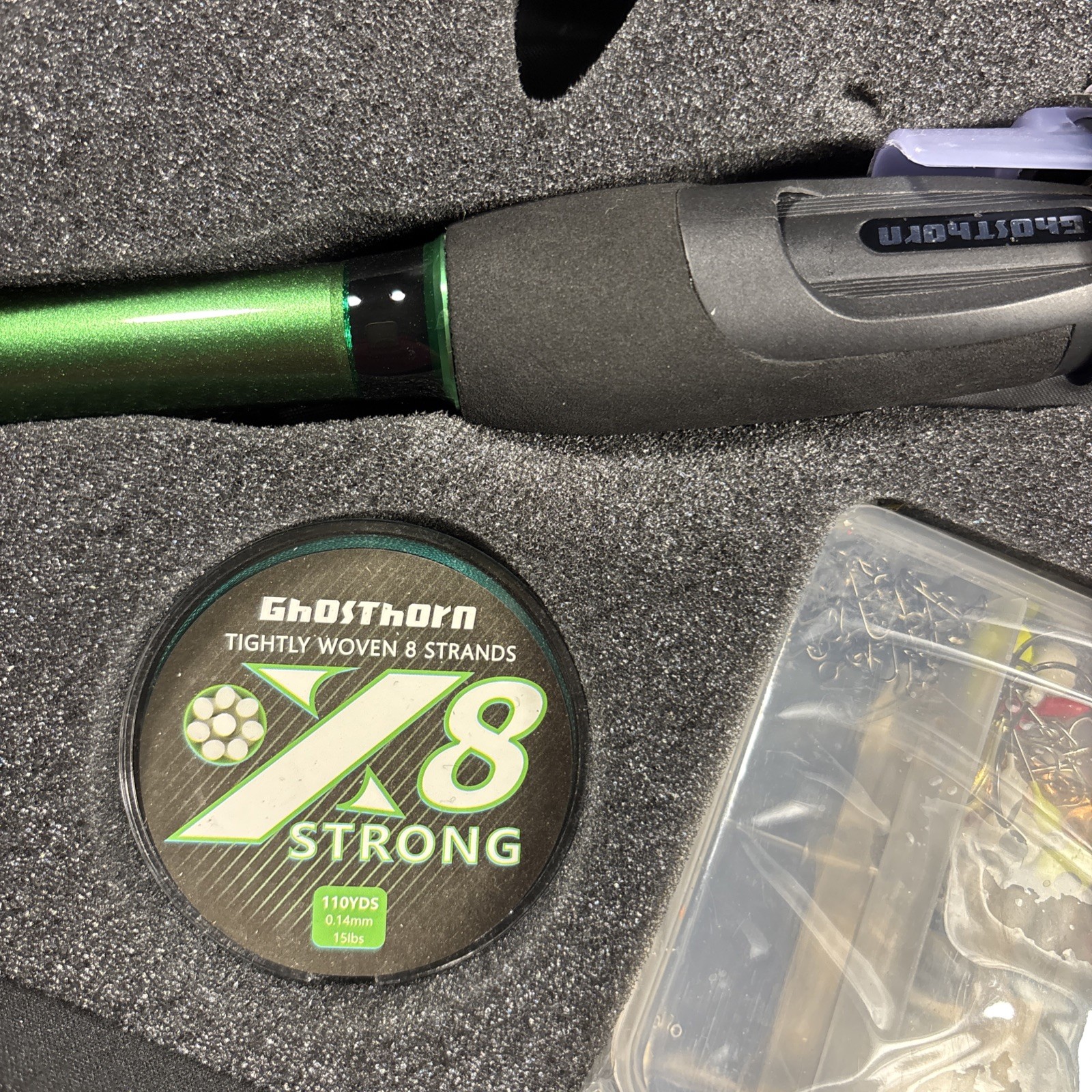 Ghosthorn Extendible Fishing Pole ONLY NO REEL Comes With Carrying Case Lures