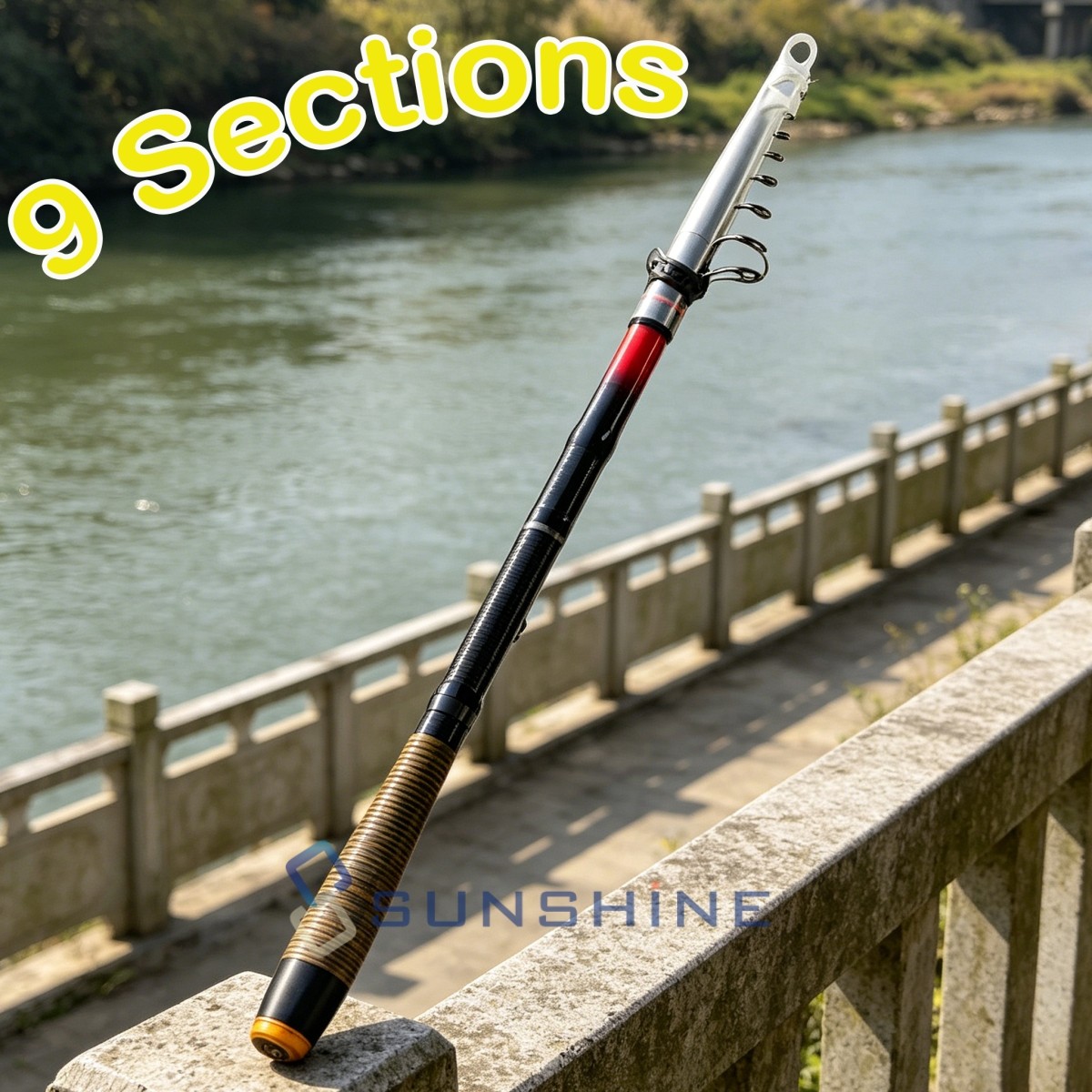 9.8FT Telescopic Fishing Rod Pole Portable Carbon Fiber Sea Saltwater Freshwater