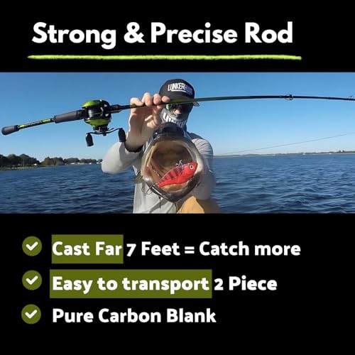 LUNKERHUNT BEDLAM FISHING ROD RIGHT HAND – GREEN