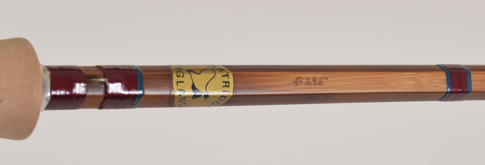 Partridge Split Cane 9 1/2 ft 8 weight F275 Fly Fishing Rod Excellent
