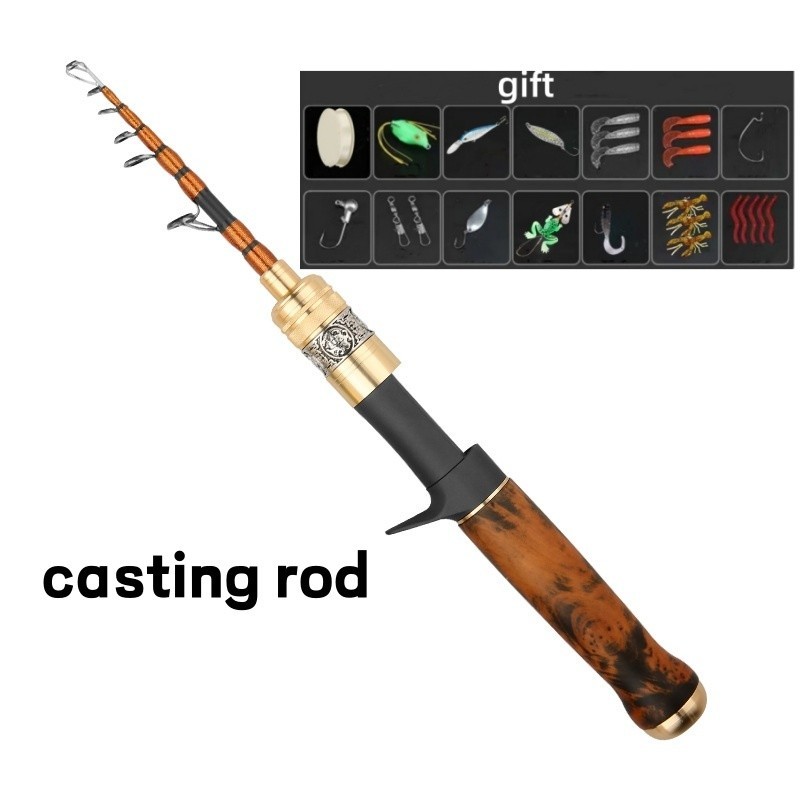 Telescopic Fishing Rods Spinning Casting Rod Carbon Fiber Travel Rod Ultra Light