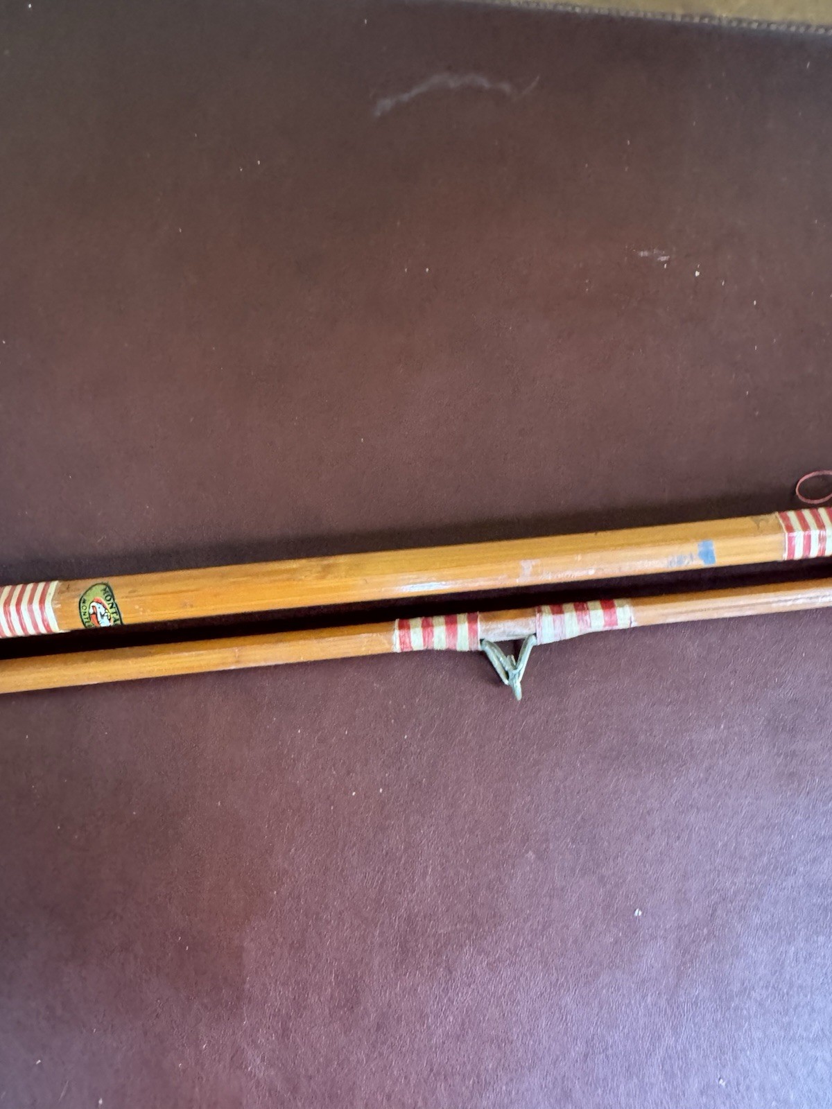 Vintage Montague Dreadnought Genuine Tonkin 6 ft Boat Fishing Rod – Two Piece