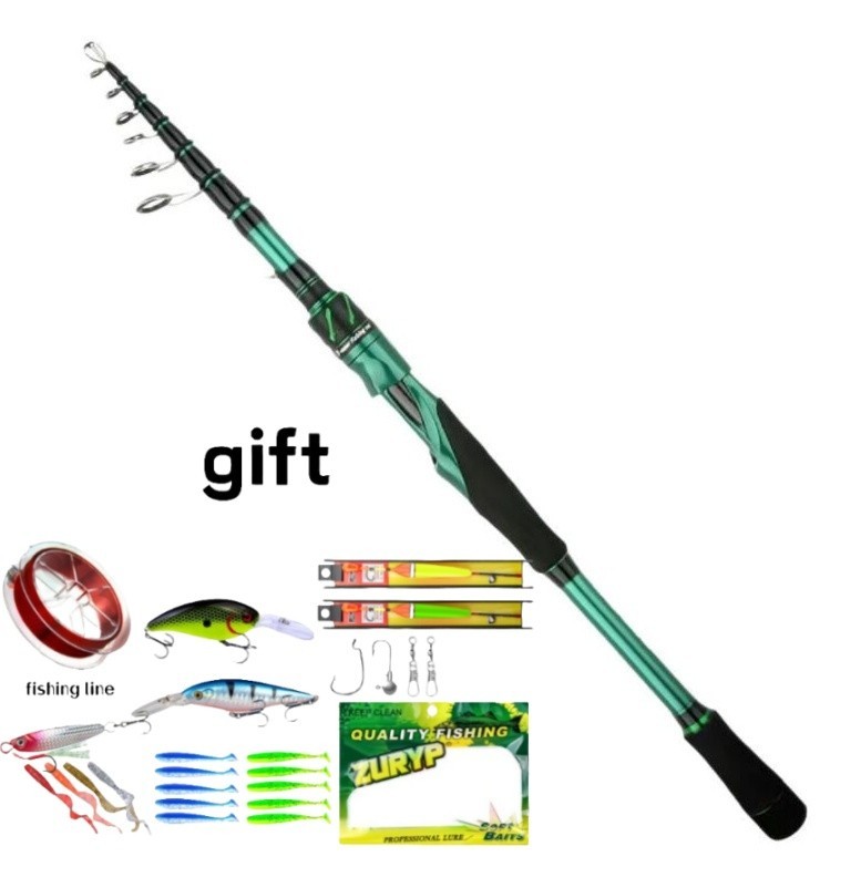 Telescopic Fishing Rod Carbon Fiber Spinning/casting Rod Fast Action Sensitivity