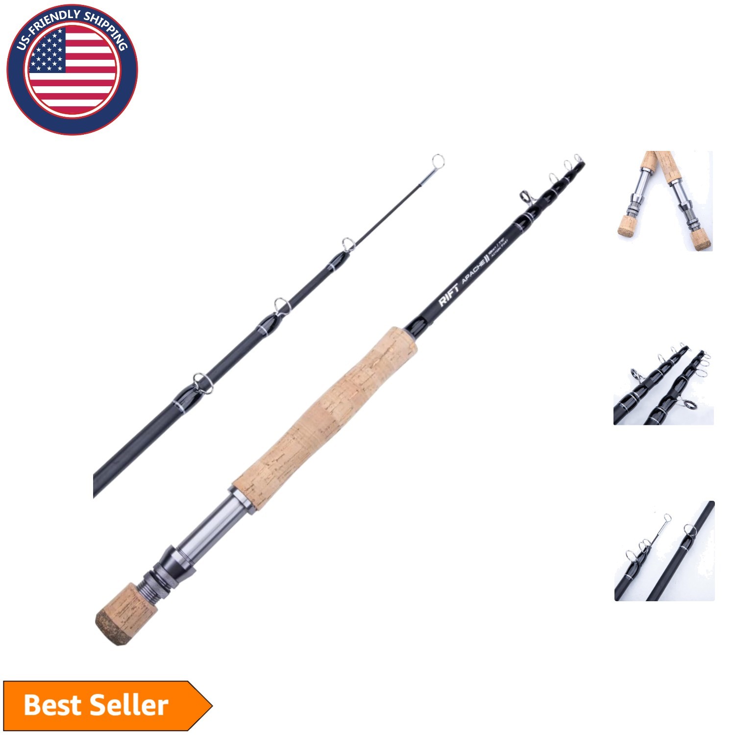 Apache II Carbon Fiber Fly Fishing Rod – 7’10” Telescopic Travel Companion