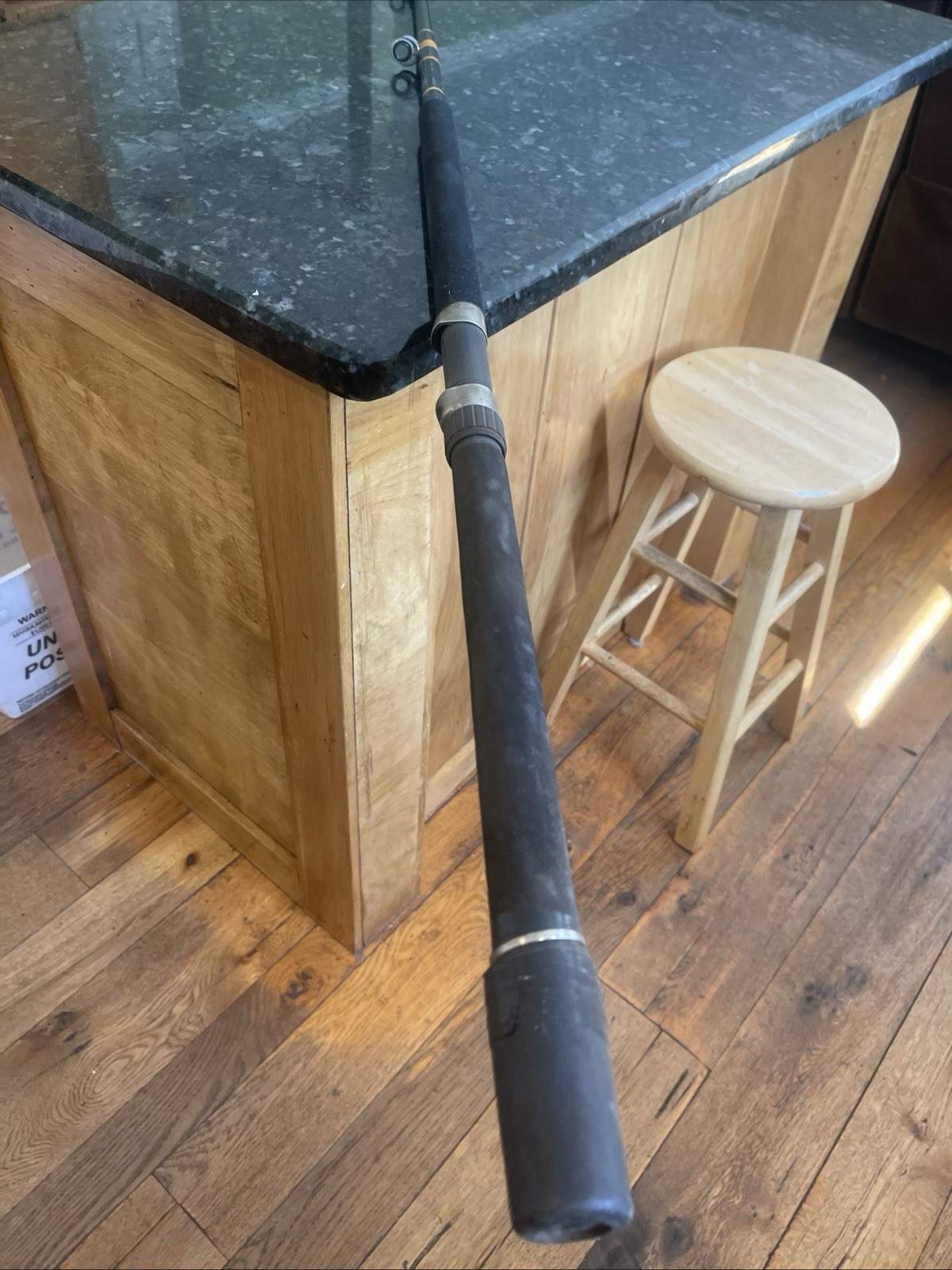shakespeare ugly stick 7’8” cust Ybsalt H20 Heavy Fuji Reel Seat Vtg 7 Guide 1pc