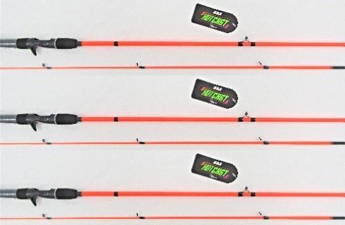 ZEBCO HOT CAST 6’6″ HOT ORANGE, SET OF 3 RODS