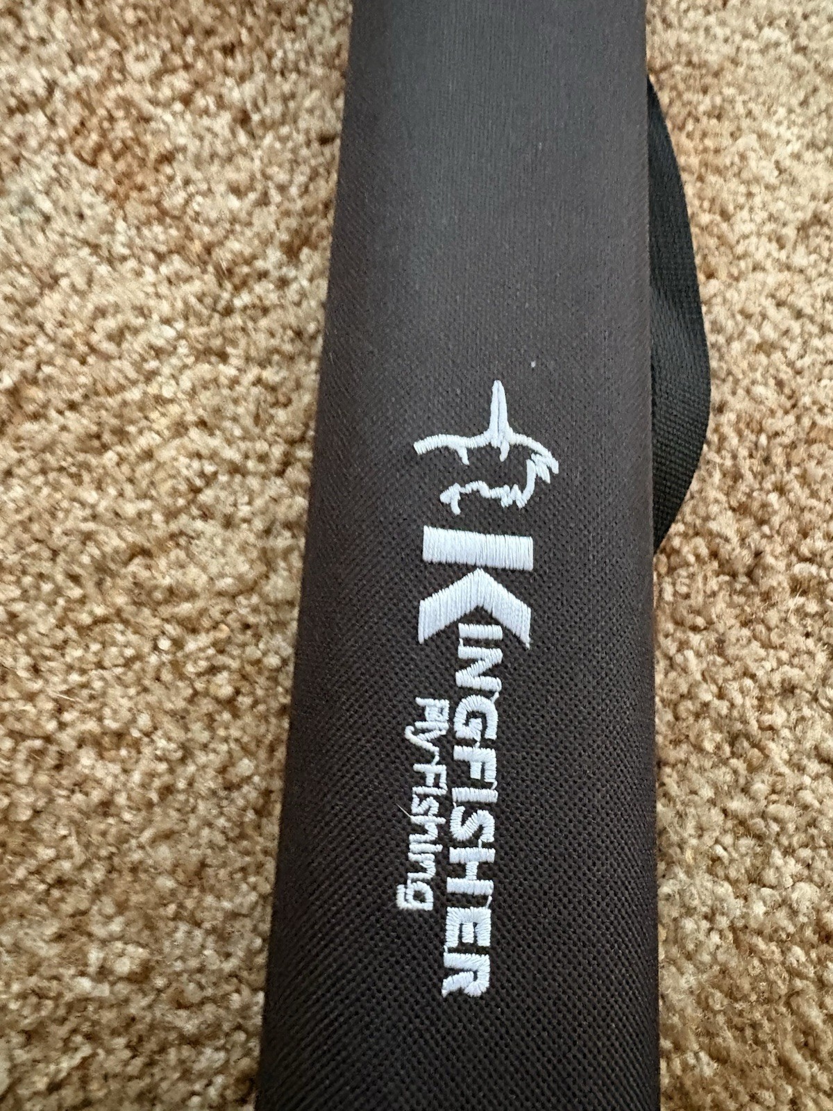 Kingfisher Fly Fishing Combo Rod Reel Travel Case Black Padded Nylon Tube