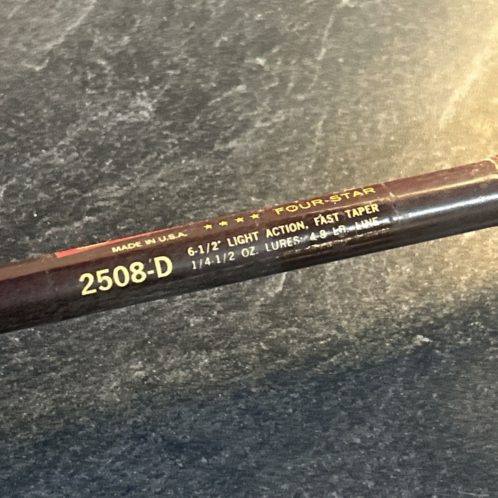 Vintage Garcia 2508 D 6 1/2 Ft fast taper light action 2 Piece Spin fishing rod