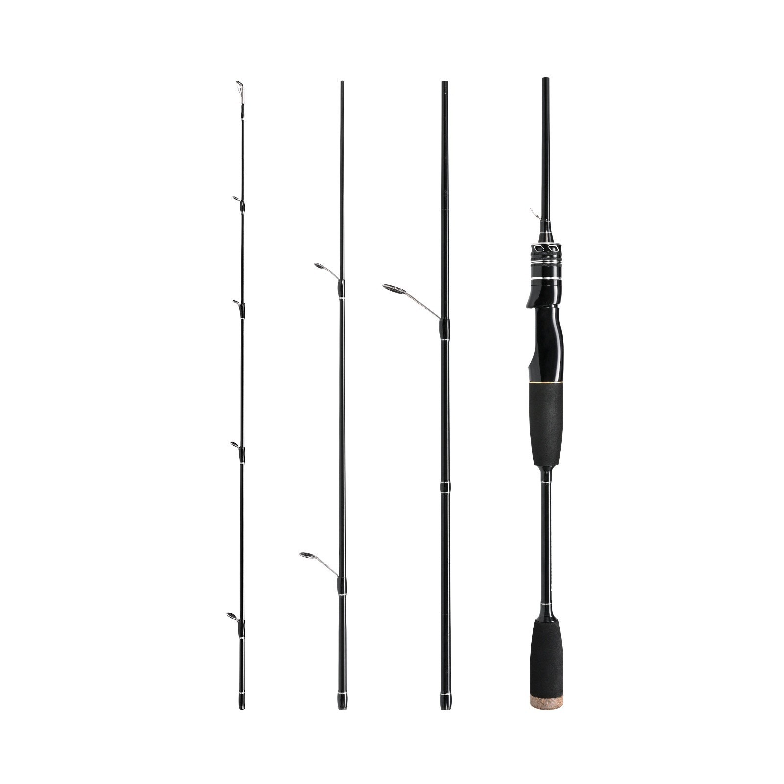 Portable Fishing Rod Carbon Fiber Ultra Light Spinning Casting Lure Fast Rods