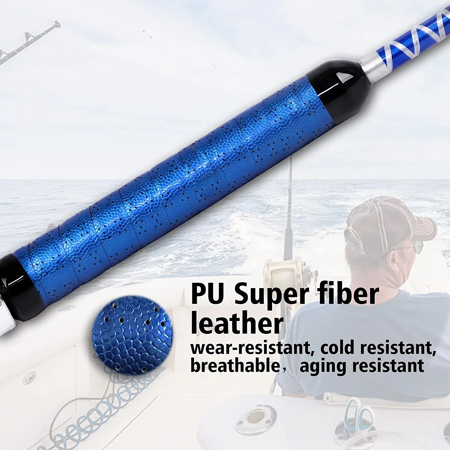 Bent Butt Trolling Rod 2-Pc Saltwater Offshore Conventional Roller Fishing Pole