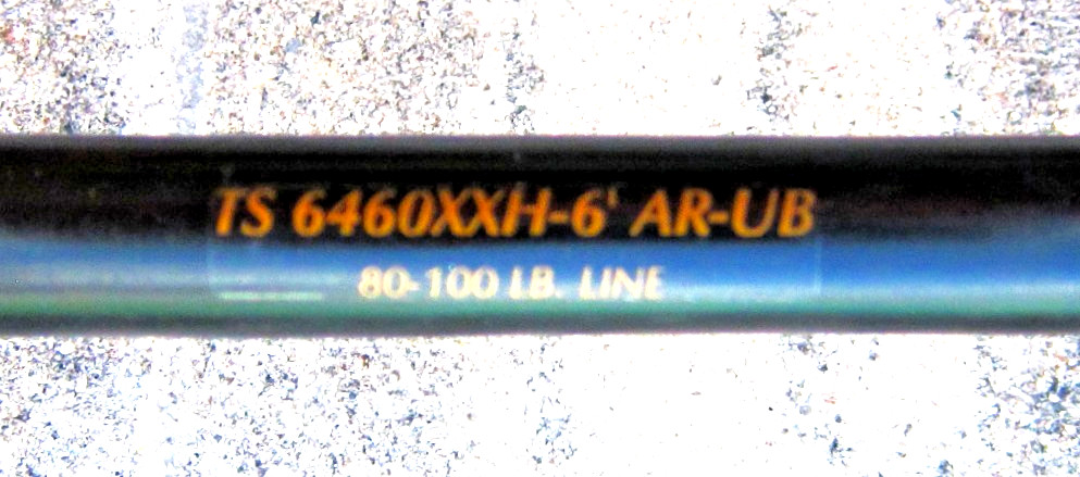 Custom MELTON INTERNATIONAL Stand-Up Rod: 6′; 80-100lb AFTCO Rollers & Butt-USED