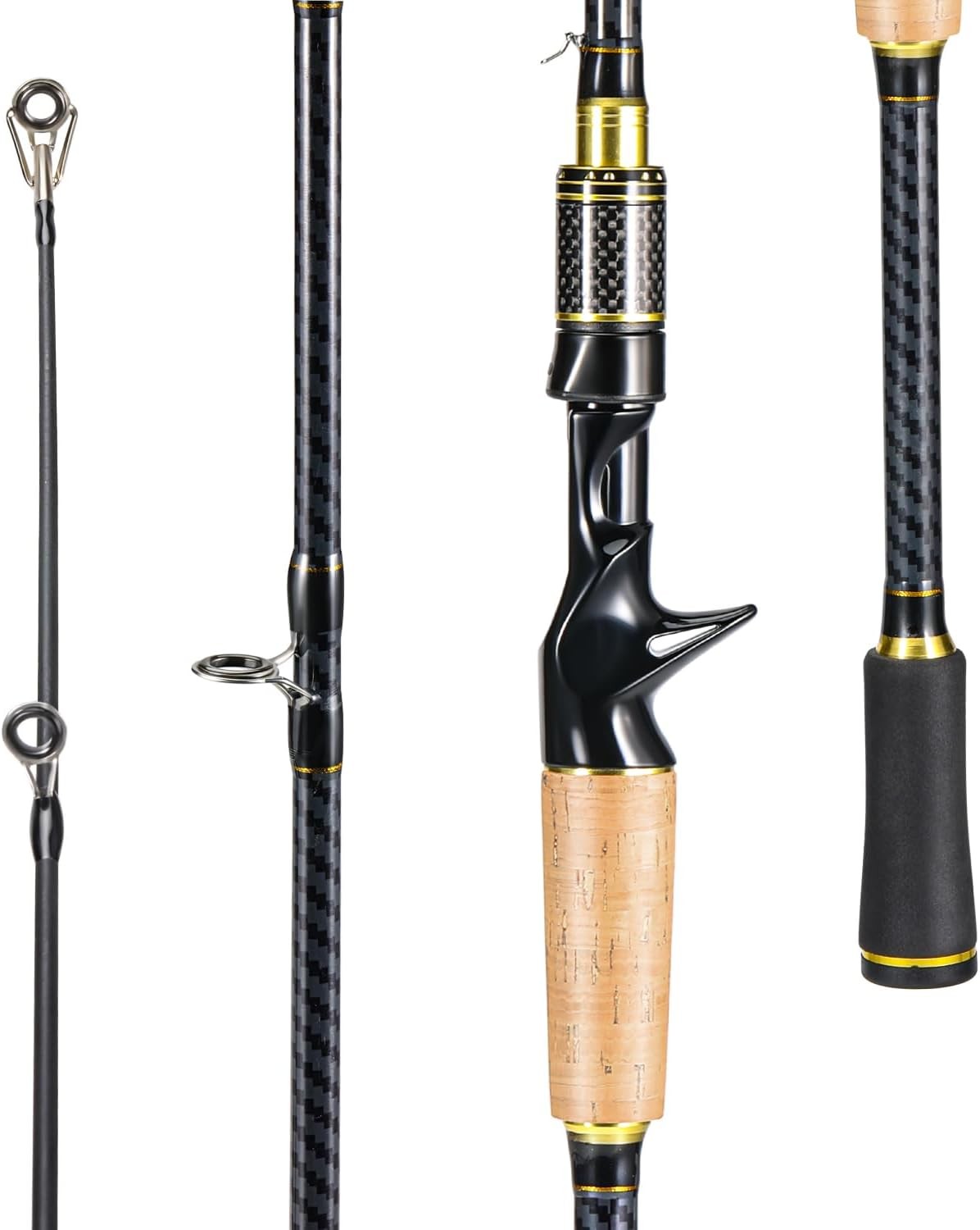Fishing Rod 24-Ton Carbon&Glass Fiber Composite Spinning & Casting Rod 2 Piece