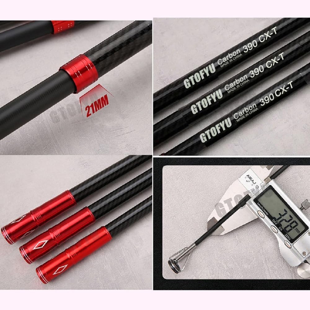 Carbon Fiber Fishing Rod 13ft Medium-Heavy Spinning Lure 2-9Oz for Bass Catfish