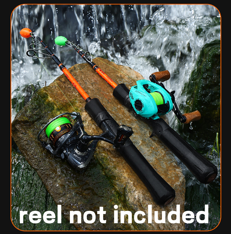 High Quality Fiber Spinning Casting Fishing Rod Telescopic Pole 1.5M 1.68M