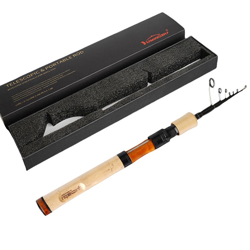 CHIXI Telescopic Spinning Rod 5ft 5.6ft 2-6lb UL Casting Travel Trout Rod Fuji