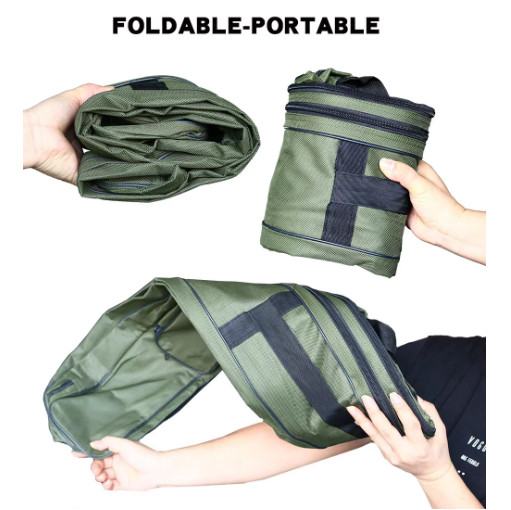 Foldable Fishing Rod Bag Oxford Cloth Portable Pole Storage 60-180cm