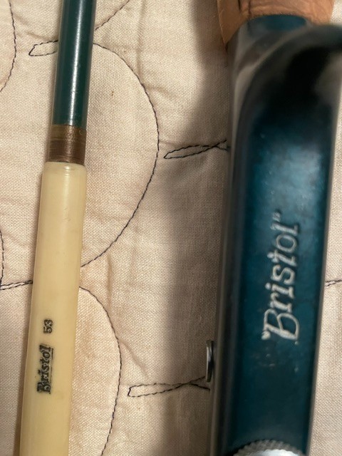 Bristol 53 Fishing Rod Green Vintage 2 piece