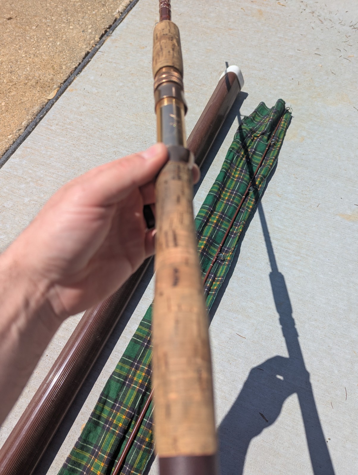 Vintage Fenwick PLS65 Spinning Rod 6’6” Graphite 6–10lb w/ Tube & Plaid Sock
