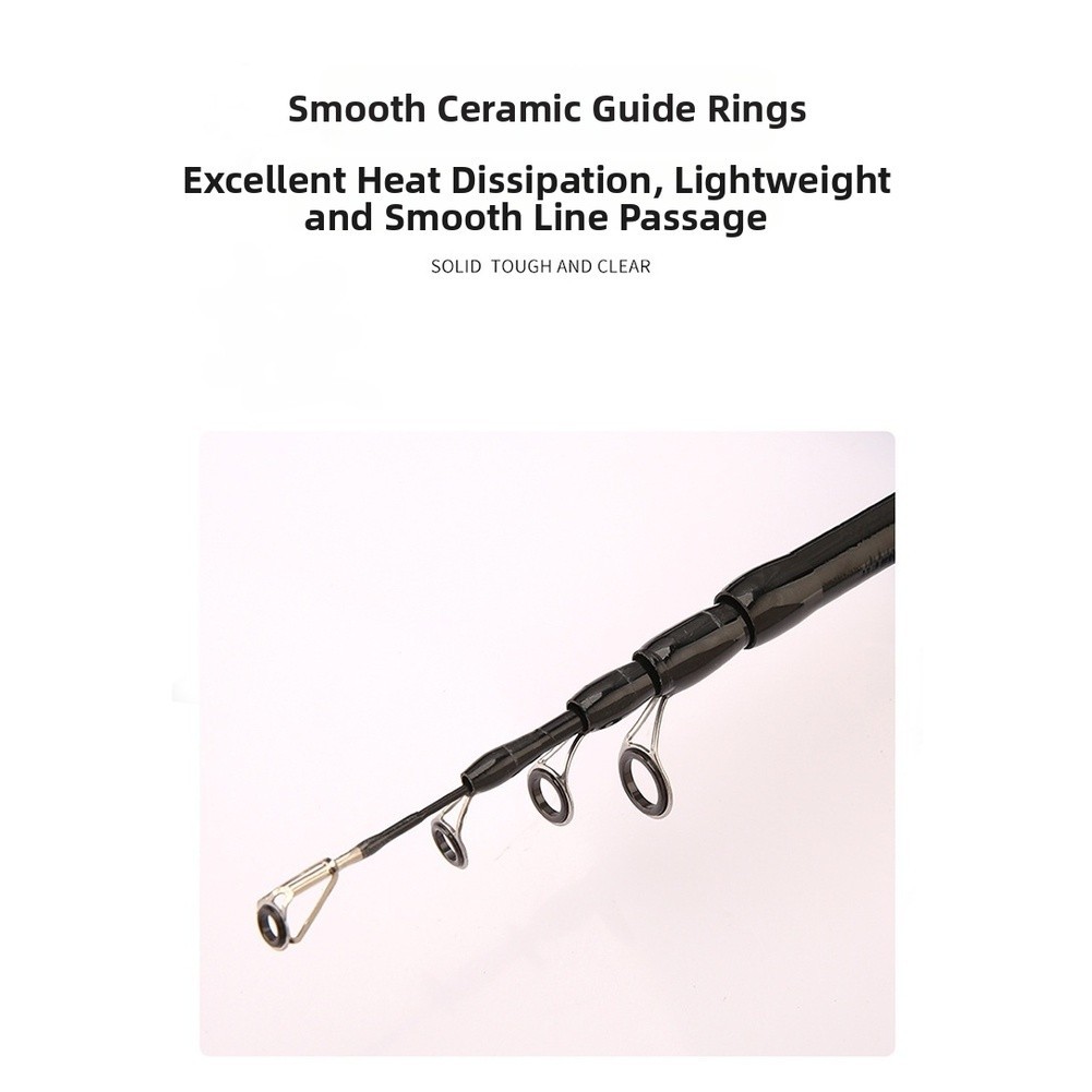 Portable 5 Section Lure Fishing Rod Lightweight for Outdoor Adventure Gear