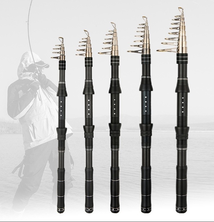 Telescopic Fishing Rods 1.8M-3.0M Spinning Casting Carbon Fiber Pole Fishing Rod