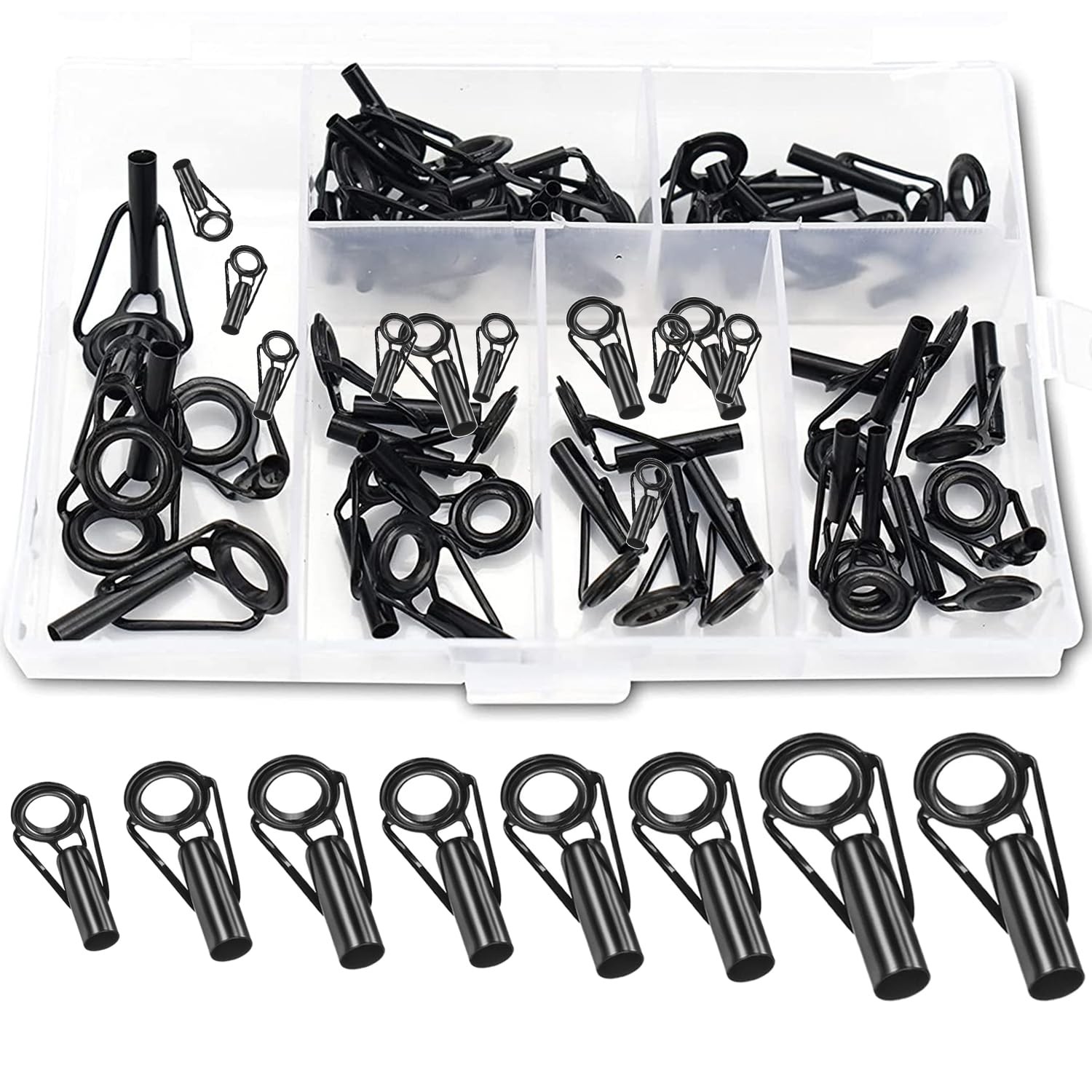 40 Pcs Fishing Rod Tip Repair Kit, Rod Tip Repair Replacement Kit Stainless S…