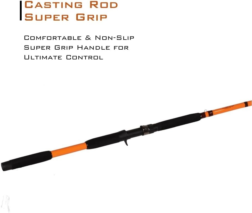 Heavy-Duty 7’6″ S-Glass Casting Rod – Ideal for Nocturnal Catfishing Adventures
