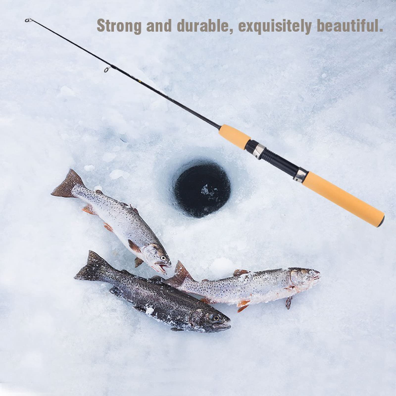 Telescopic Fishing Rod, Ice Fishing Rod Outdoor Portable Winter Fishing Rod C…