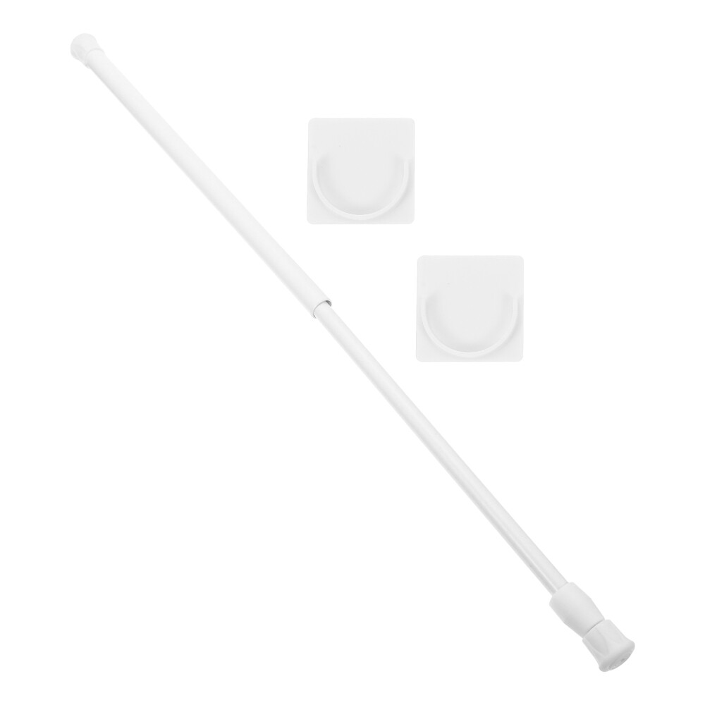 Multi- function Closet Rod Shower Curtain Rail Telescopic Rod No Punching