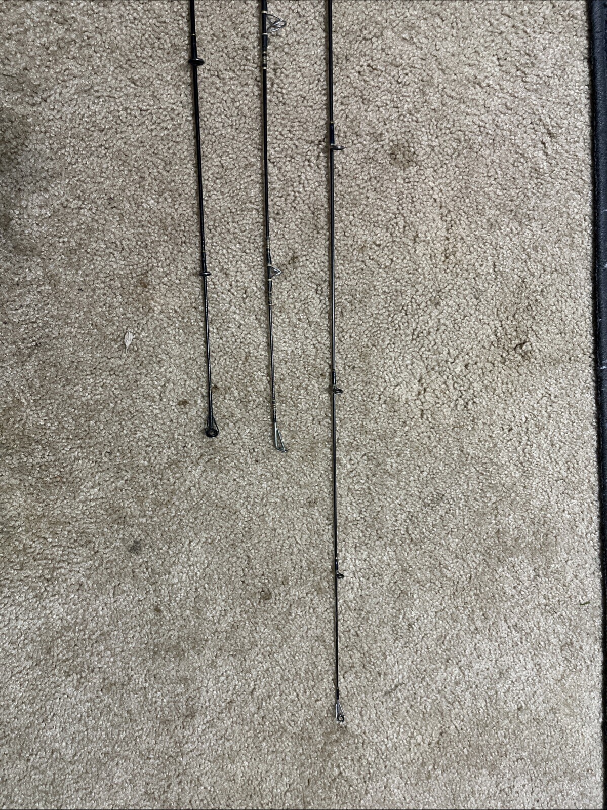 3x Fishing poles – Shimano SMS-56UL, Daiwa MC-38, & South Bend EliteES-201