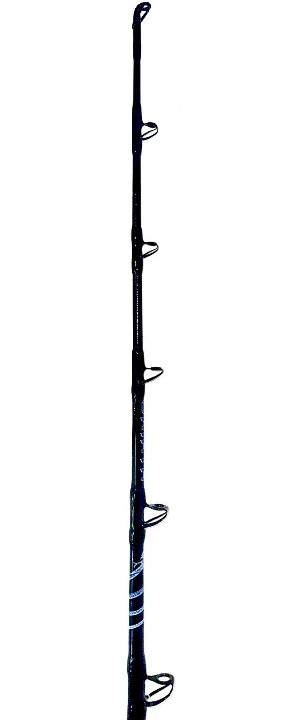 OKIAYA BLACK VENOM-PRO BENT BUTT FISHING ROD 80-130 LB. “THE COBRA” FUJI GUIDES