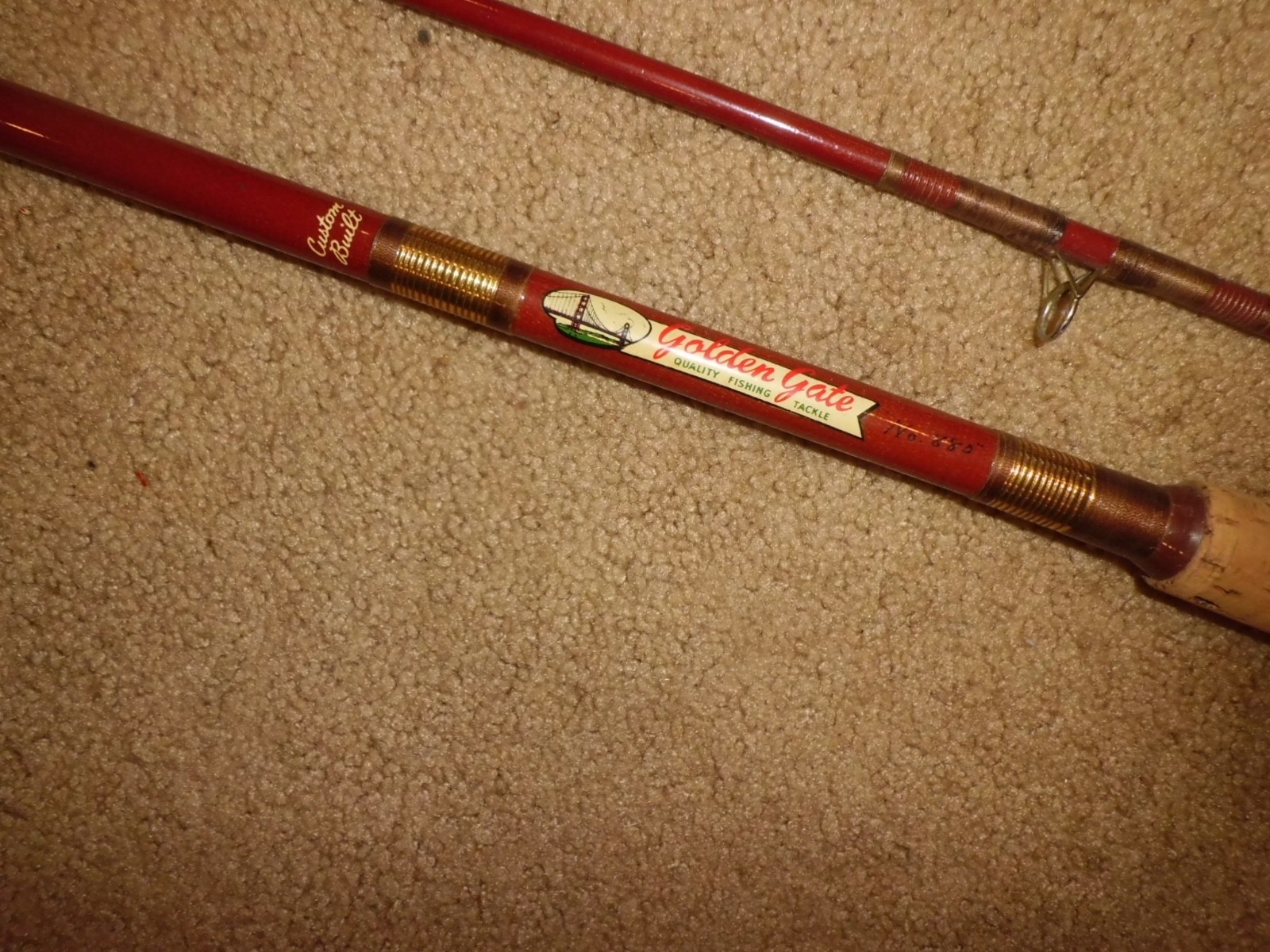 Vintage GOLDEN GATE No. 880 Spinning 9’6″ Rod made in USA