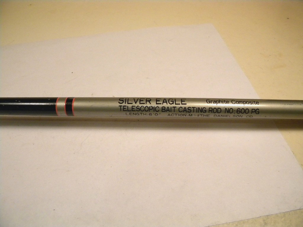 Danielson Silver Eagle 600 PG Graphite Comp Telescopic medium 6′ spinning rod