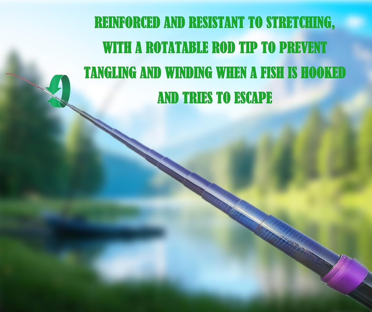 Carbon Fiber Telescopic Fishing Rod 26.6FT Portable Ultralight Fly Rod Tenkara