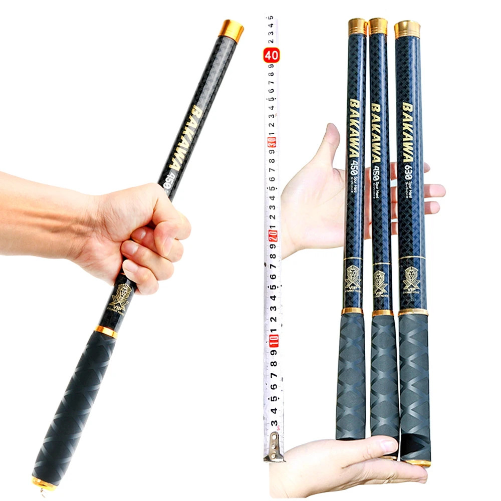BAKAWA Telescopic Stream Fishing Rod Carp Feeder Carbon Fiber Hard Pesca 3.6M