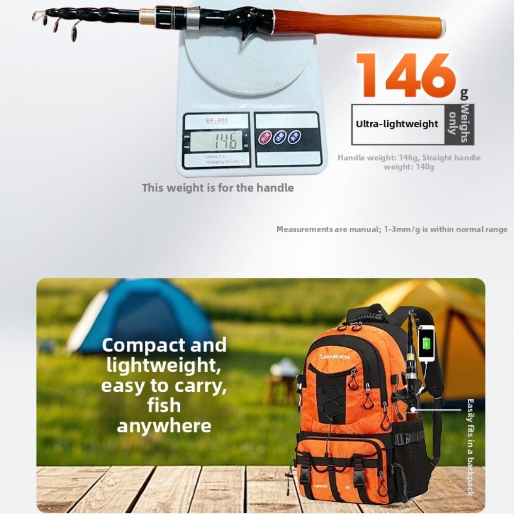 Sougayilang ML Telescopic Fishing Rod Carbon Fiber Spin Cast Lightweight Design