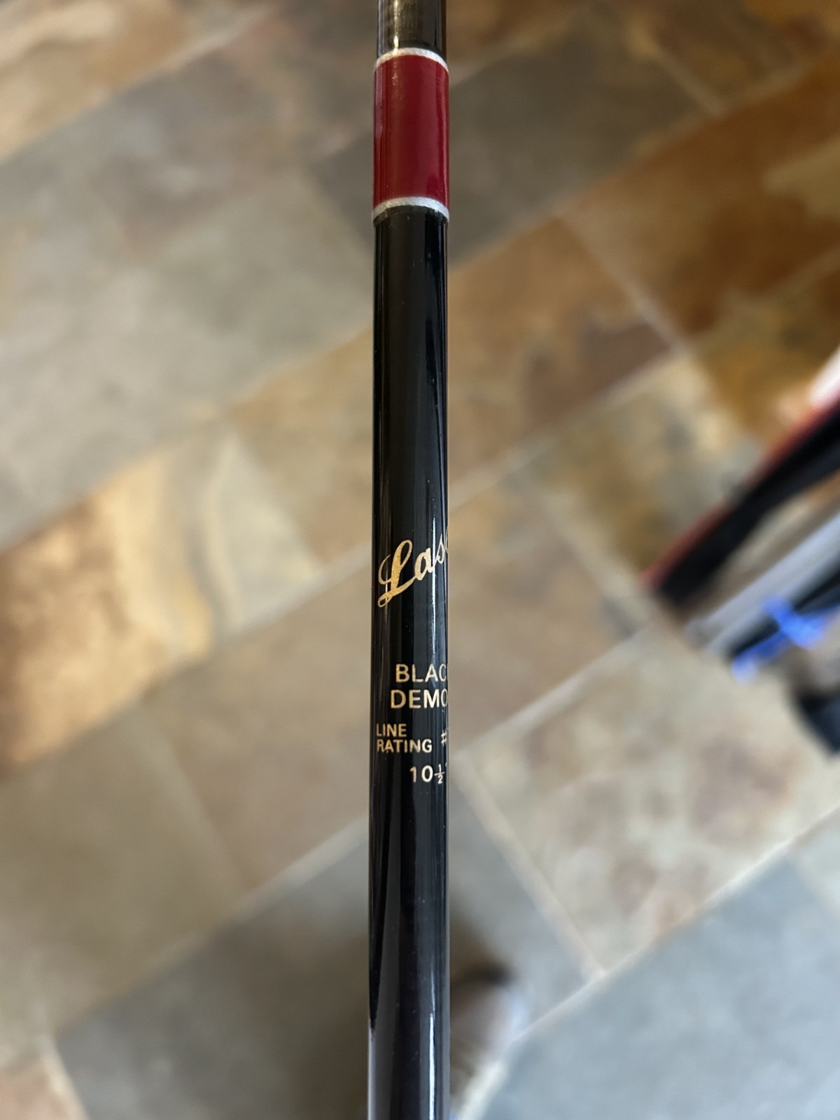 Laser Black demon Fly Fishing Rod 10 & half feet line rating #7-9 two piece