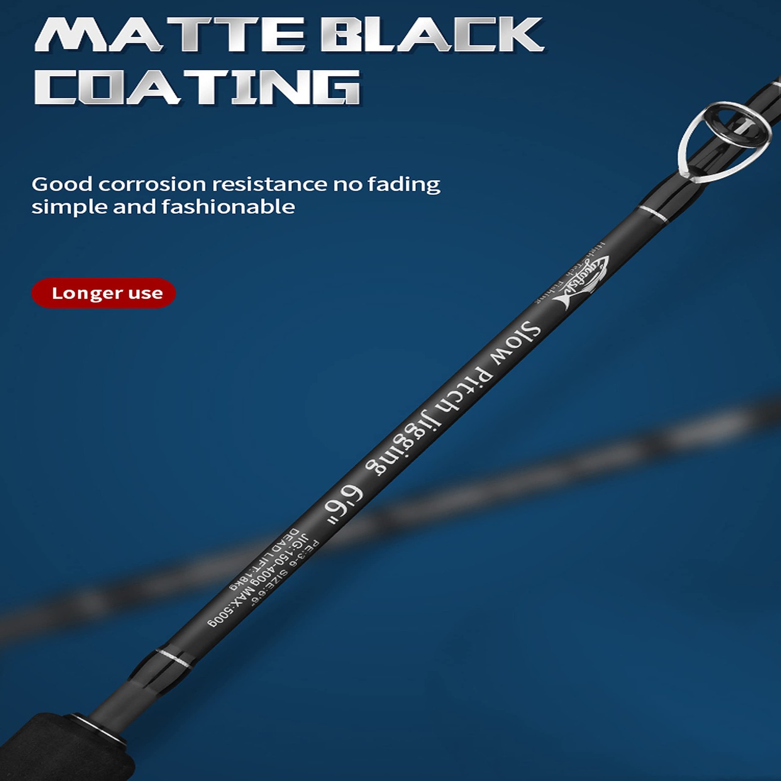Goofish Solid Nano Tech Blank Series-Matte Black Fuji Setting Size 66 Pe2-4 Jig