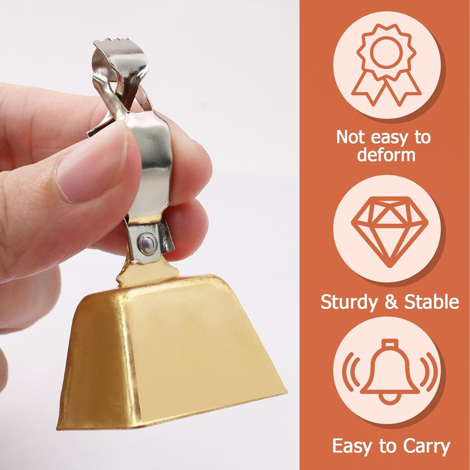 20 Pcs Fishing Bells for Rods, Fishing Pole Catfish Bells with Clamp Clip on Pol