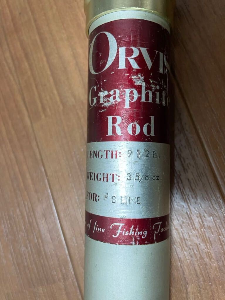 ORVIS Graphite RIVERMASTER 9.5ft 3-5/8oz 8 Fly Fishing Rod Red Label Early Old M