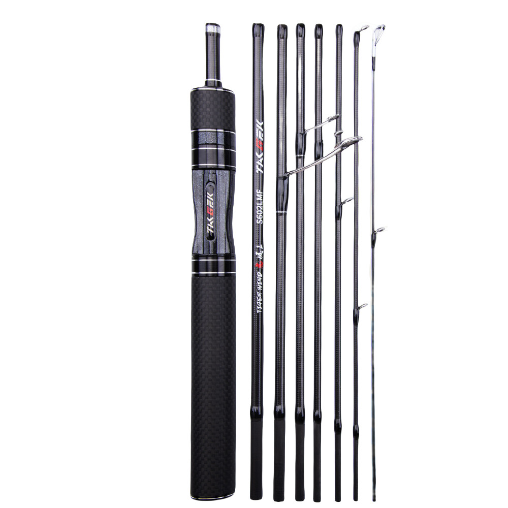 TAIGEK Travel Fishing Rod 5’2” 6′ 3-6lb Light Casting Spinning Rod Carbon MF