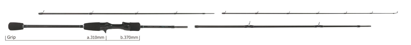 2025 Yamaga Blanks Blue Current Wizy Light Game Series 4pcs Travel Rod with Bag