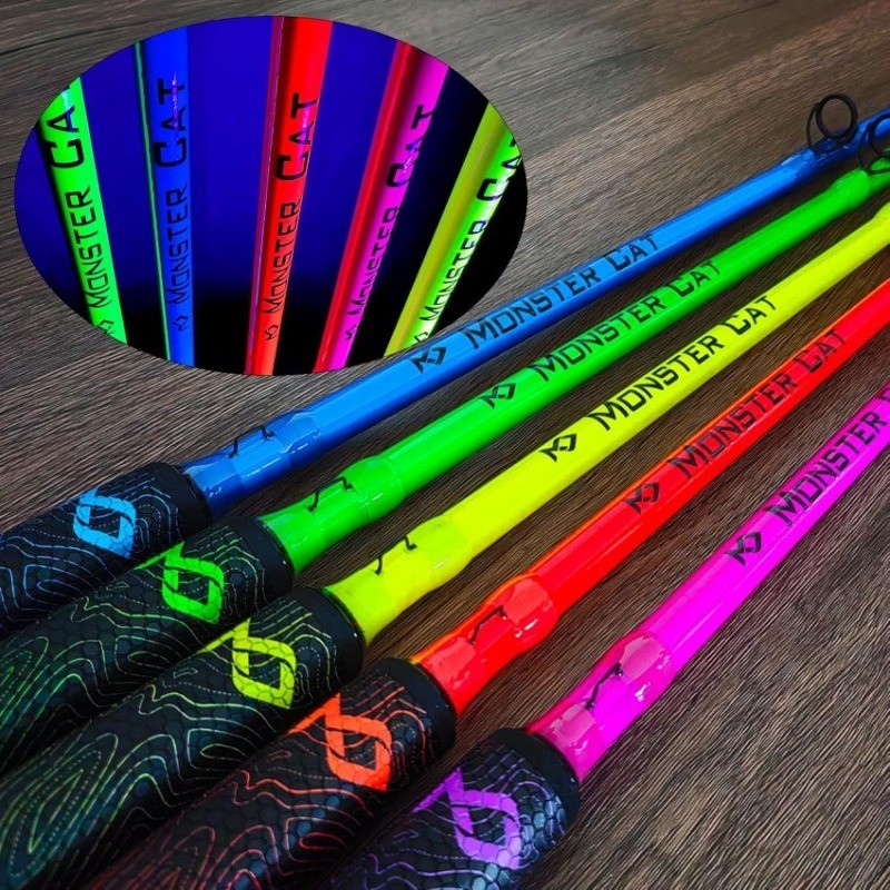 Monster Catfish Casting Rod, 7′ MH Glow-in-Dark 1-Piece, 10-50lb line