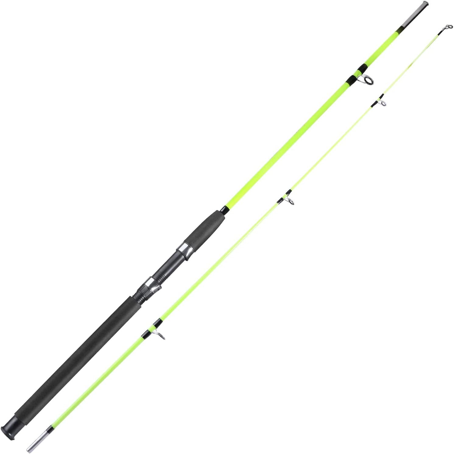 Fishing Rod, 2-Piece Composite Graphite & Glass Blanks Saltwater Trolling Rod Of