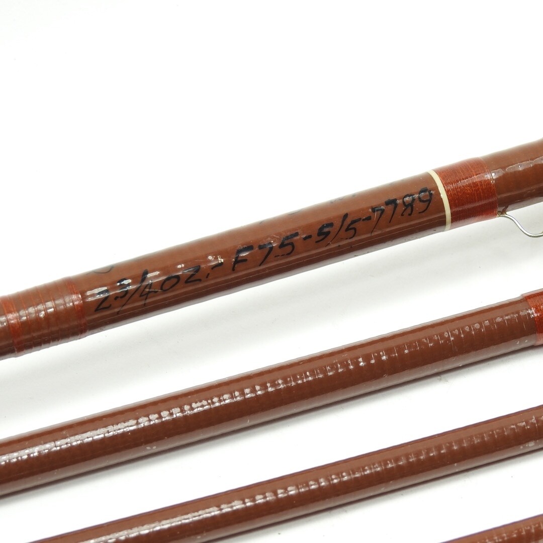 Scott Powr-Ply Fiberglass Fly Rod. 7’ 6” 5wt. F-75. 5-Piece. W/ Tube and Sock.