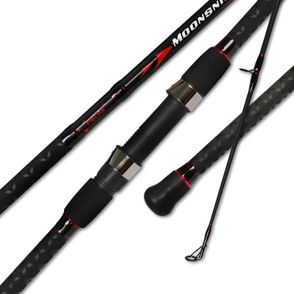 Surf Casting Fishing Rod 2-Piece Graphite Travel Solid Carbon Fiber Cast Pole