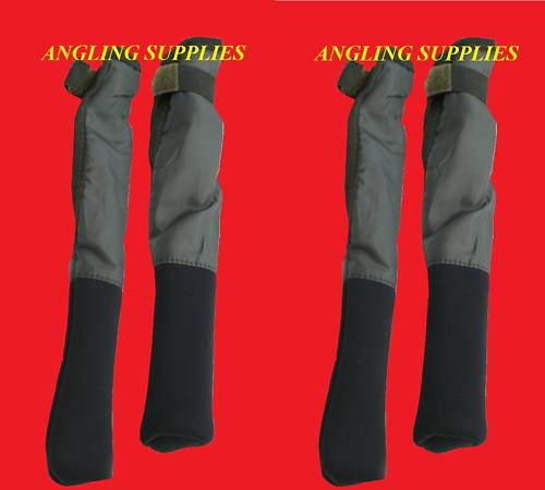 4 x Green Fishing Tip Butt Rod Protector Sleeves socks